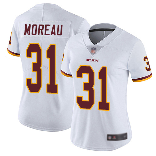 Washington Redskins Limited White Women Fabian Moreau Road Jersey NFL Football #31 Vapor->youth nfl jersey->Youth Jersey